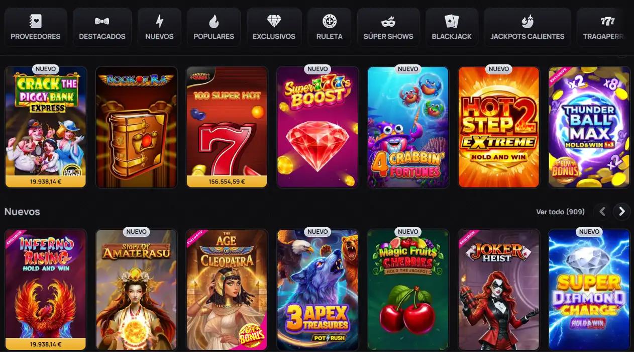 Casinova Página principal
